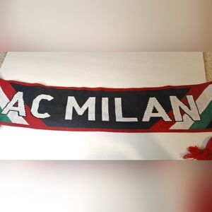 AC Milan Soccer Scarf  Vintage Red Black Official Adidas Sciarpa Rare